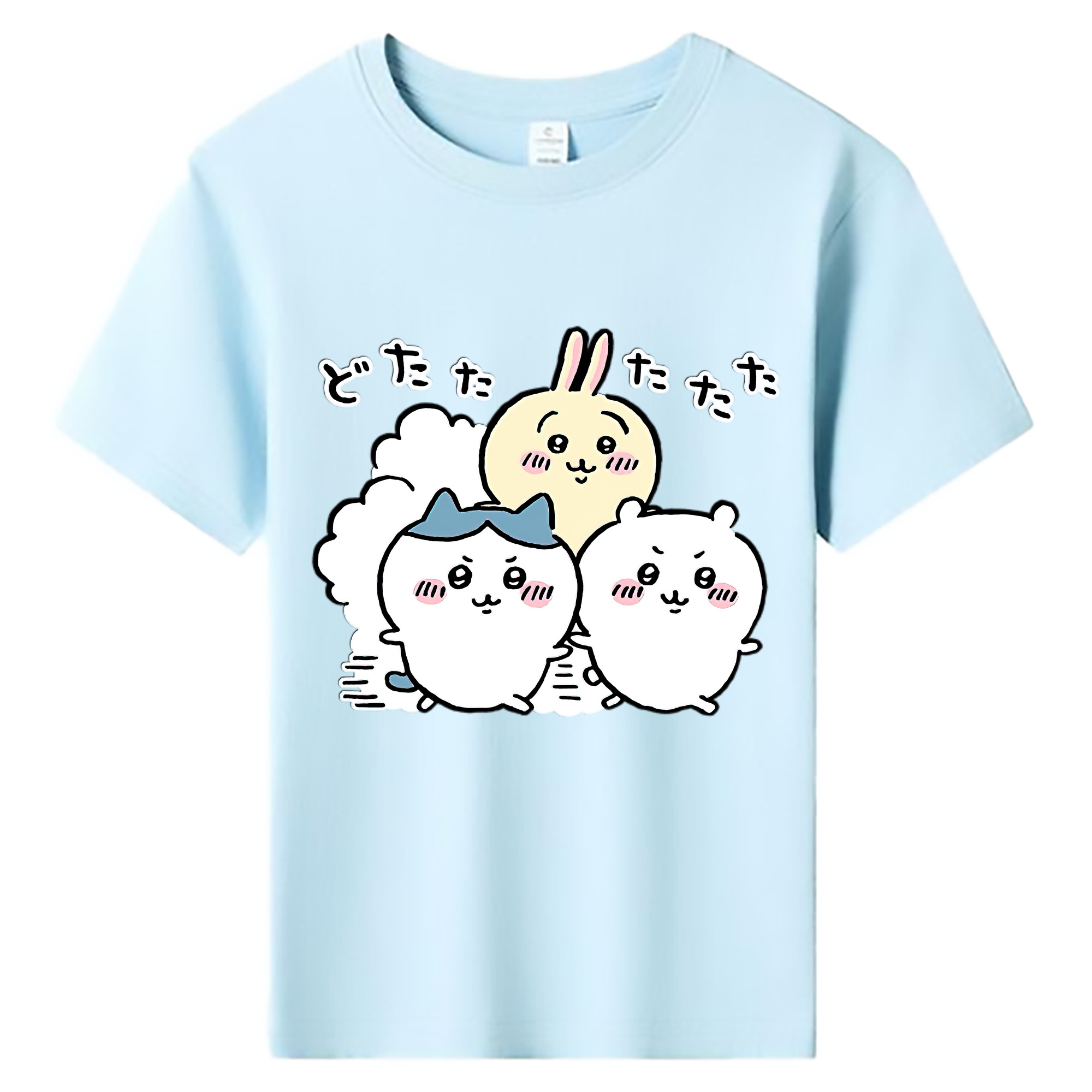 （画像用） ちいかわ ハチワレ Chii-kawa hachiware 綿100％キッズTシャツ（フロントプリント）